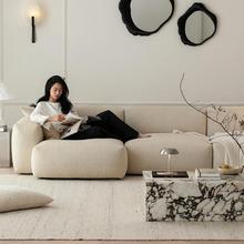 UnicaFurn北欧奶油风棉麻布艺沙发客厅复古mags sofa模块沙发组合