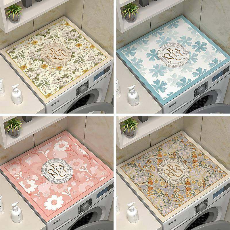 滚筒洗衣机盖垫台面保护垫法式防晒防水防尘罩冰箱盖布床头柜垫子