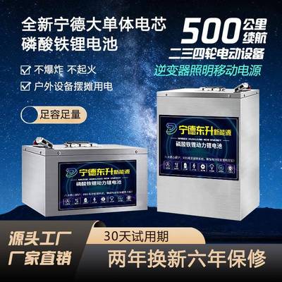 宁德电动车锂电池48v60V72伏二三四轮磷酸铁锂大容量代步车专用