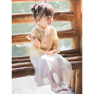 品牌儿童女童汉服春夏款汉元素唐装中国风宝宝礼服复古超仙洋气三