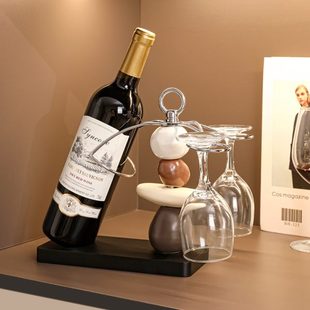 时来运转红酒架酒柜摆件家居客厅餐边柜杯架电视柜红酒托乔迁礼品
