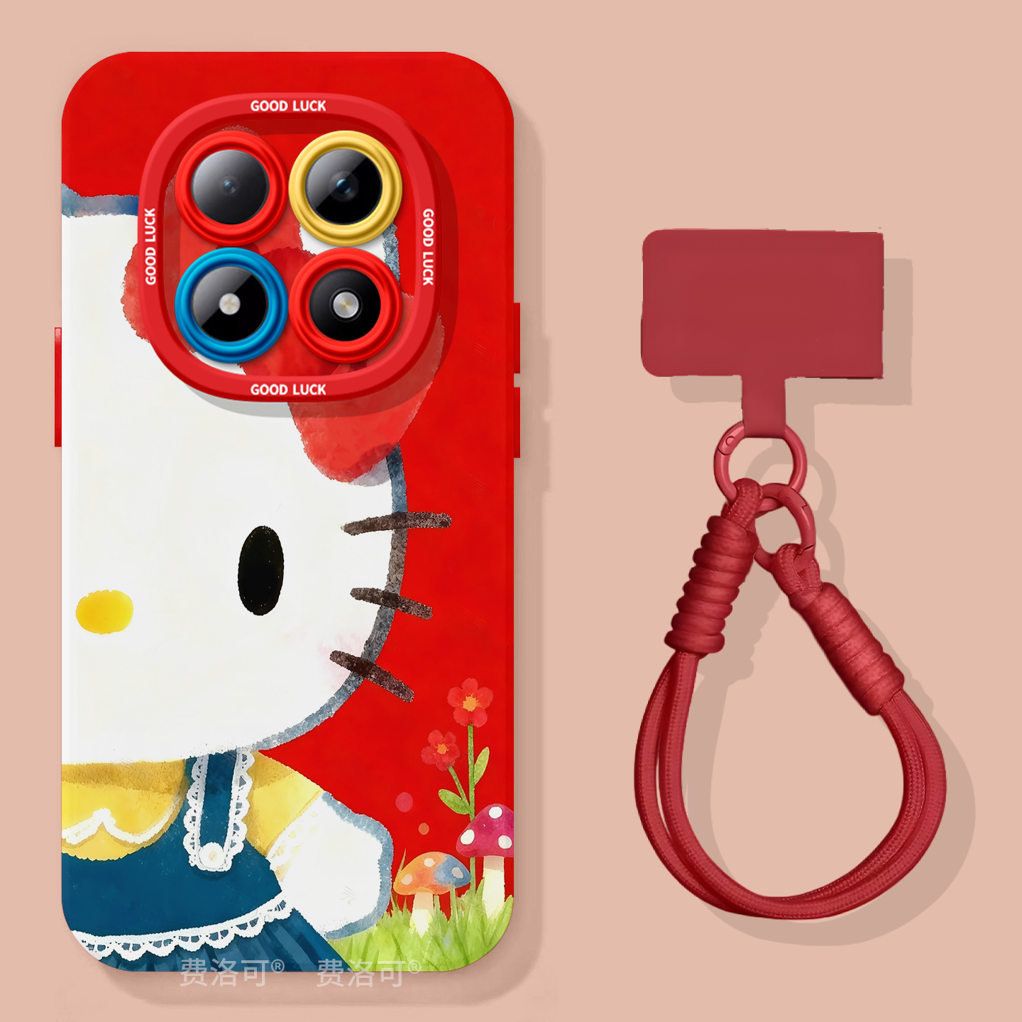 红色kt适用红米turbo4pro手机壳note13新款note15pro全包12防摔turbo3软10外壳8的7redminote9小米高级好看