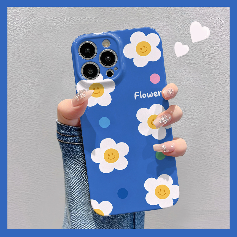风笑脸花朵适用于苹果华为vivo小米oppo红米荣耀一加iPhone17手机壳16Promax菲林15小众14新款13潮12女mate70