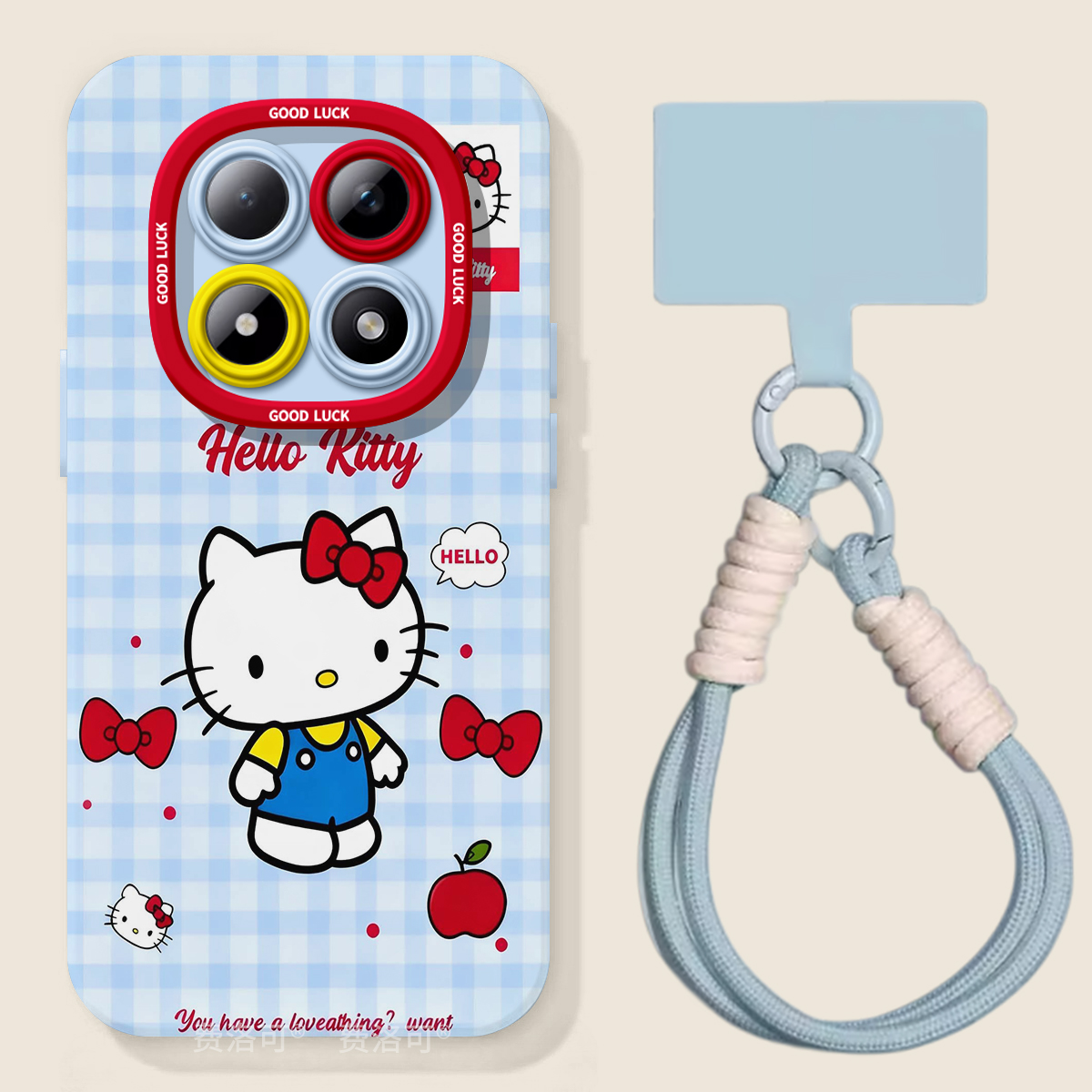 粉蓝格猫适用红米turbo4pro手机壳note13新款note15pro男款12防摔turbo3软10硅胶8的7redminote9小米高颜值套