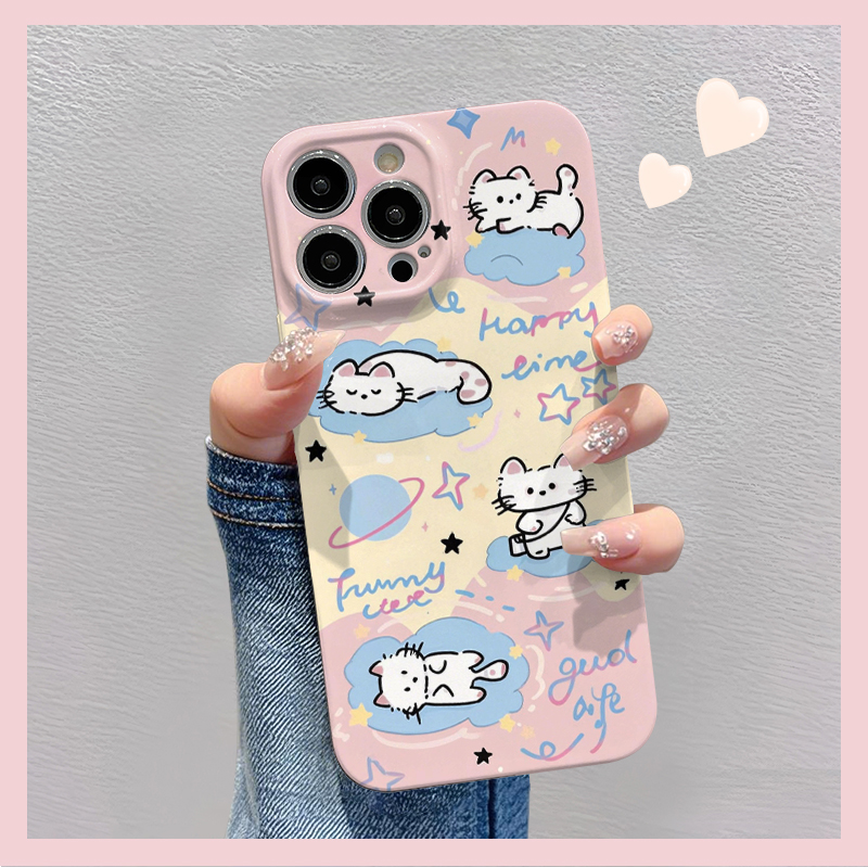 玩耍小猫适用苹果华为vivo小米oppo红米荣耀一加iPhone16手机壳15promax菲林14夏日i13新款12女mate70pro趣味
