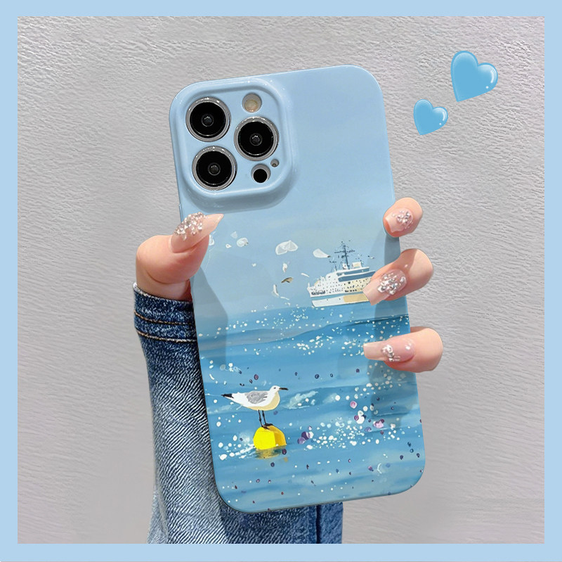 清新轮船适用苹果华为vivo小米oppo红米荣耀一加iPhone16手机壳15promax菲林14夏日i13新款12女m