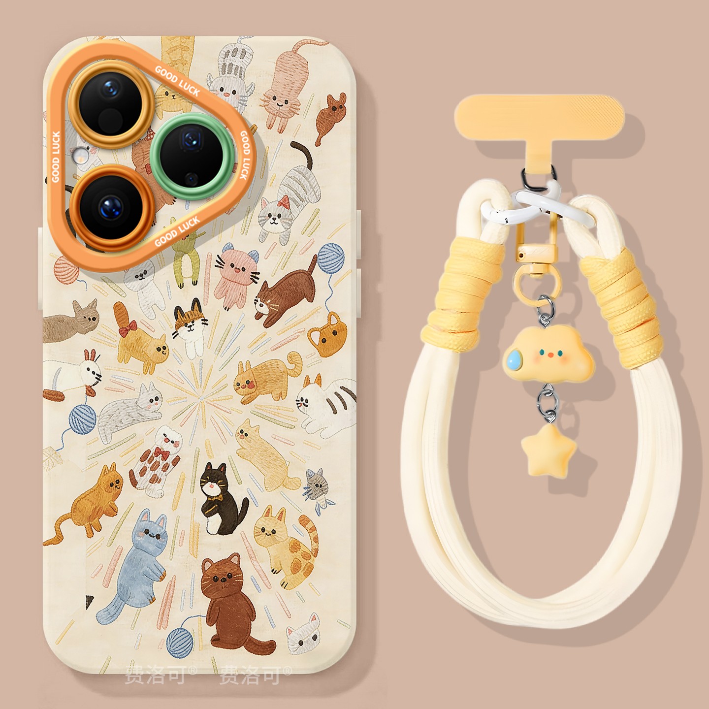 烟花猫咪适用华为Pura80手机壳Pura70pro套p60pro+新款p50硅胶p40保护p7o加p30好看p20高级外壳系列p70ultra