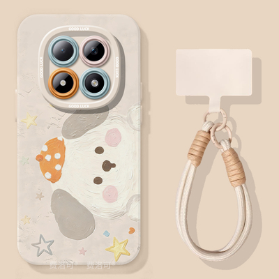 油画小狗适用红米turbo4pro手机壳note13新款note15pro男款12防摔turbo3软10硅胶8的7redminote9小米高颜值套