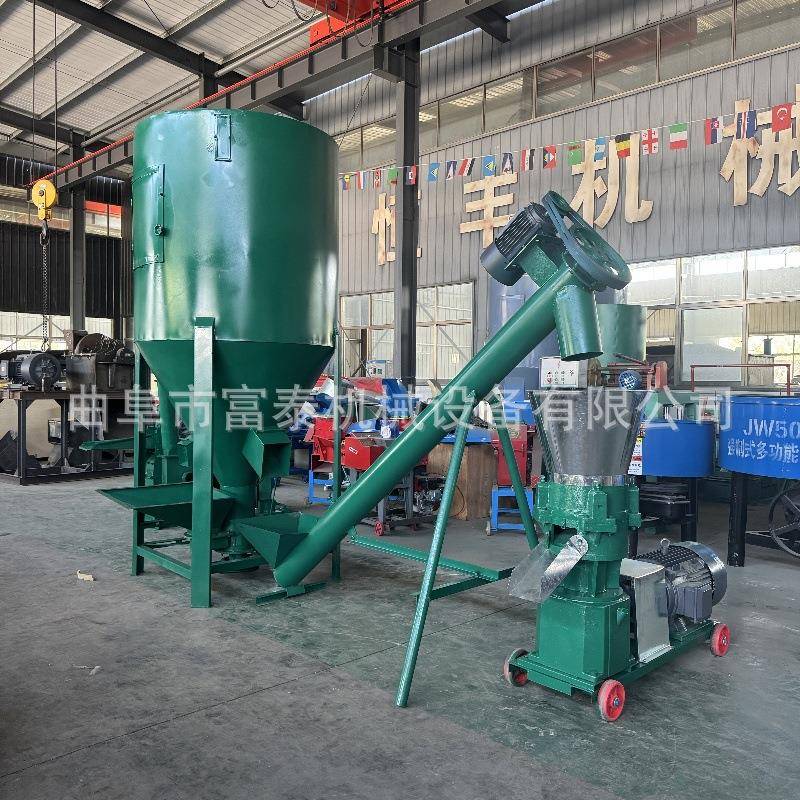 定制平模制粒设备 玉米草粉饲料颗粒生产线 豆腐渣猫砂颗粒机