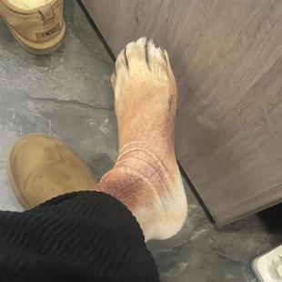 3D动物袜子仿真搞怪袜猫爪袜狗爪袜老虎印花袜网红同款个性长筒袜