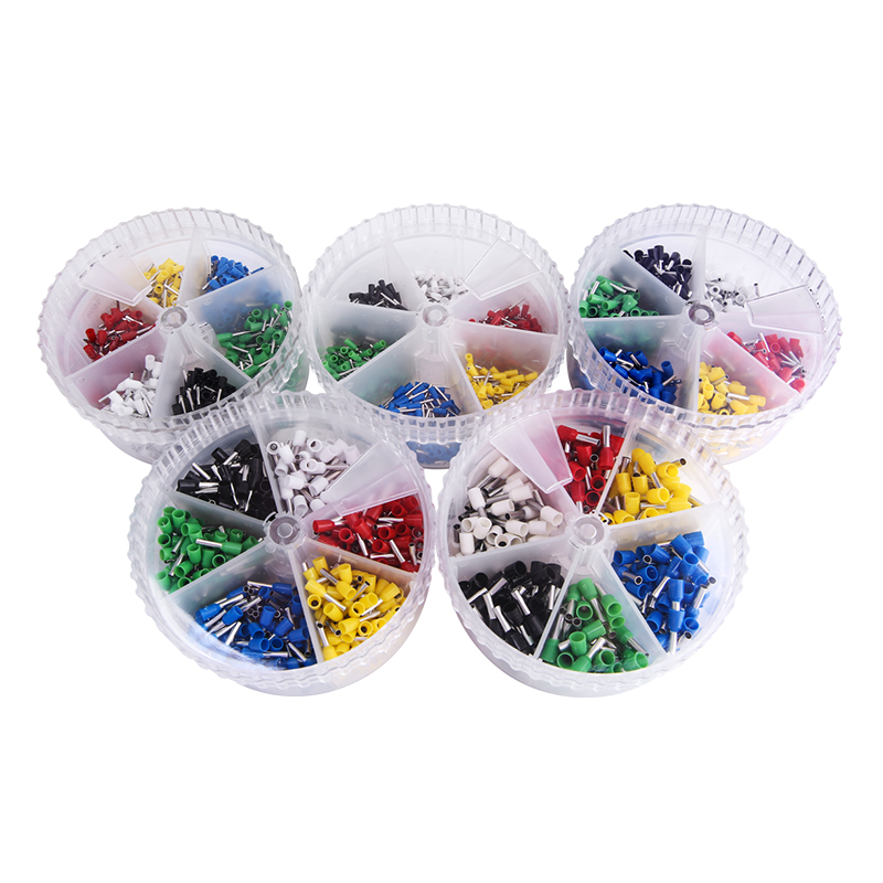 E0308管型端子针形预绝缘接线端子冷压端M子紫铜鼻子0.3平方盒装