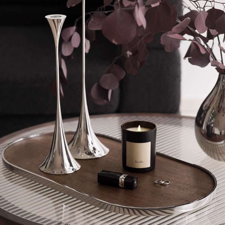 轻奢胡桃木北欧家用实木托盘收纳盘茶盘设计师款样板房客厅摆件