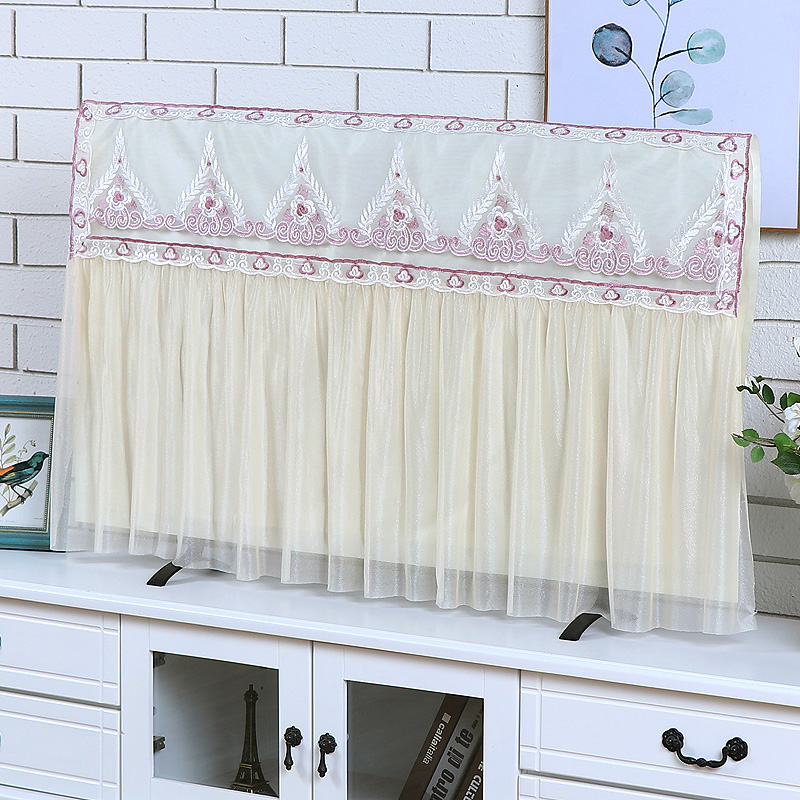 新款电视机罩蕾丝盖巾o50寸55寸60寸液晶电视盖布开机不取电视机