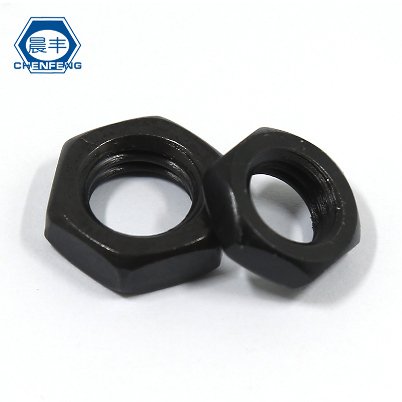 8级六角薄螺母GB6172 6173细牙扁螺帽B高强度M8-10-12-14-16-20-2