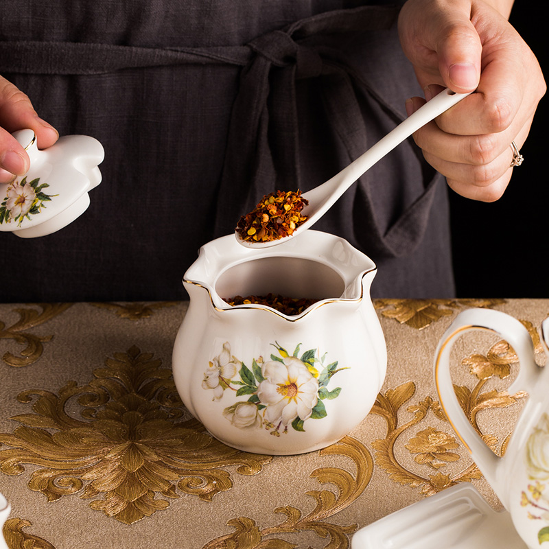 欧式陶瓷调味罐酱油瓶套装厨房家用D醋壶调味壶油壶调料盒组合用