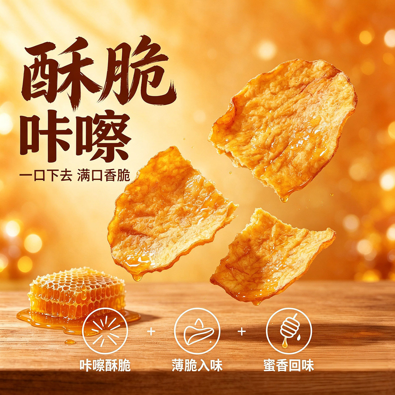 蜂蜜味红薯脆片地瓜干整箱发货配料干净薯片休闲零食食品香甜酥脆