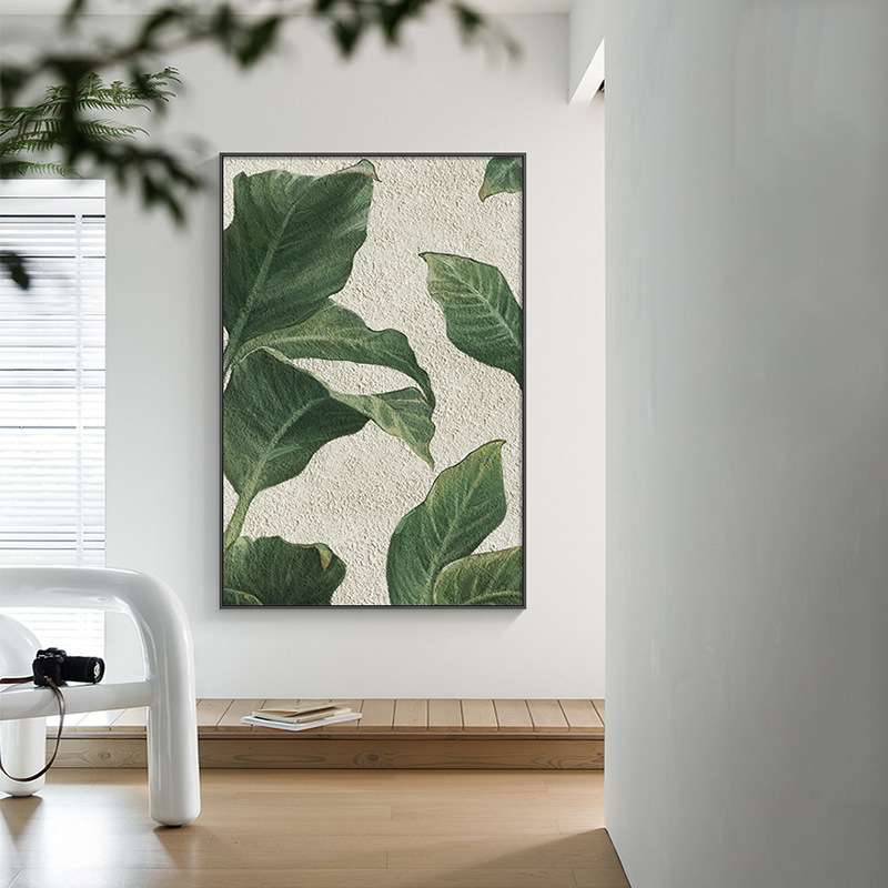 复古北欧绿色植物家大业大装饰画客厅过道走廊楼梯间墙面玄关挂画图片