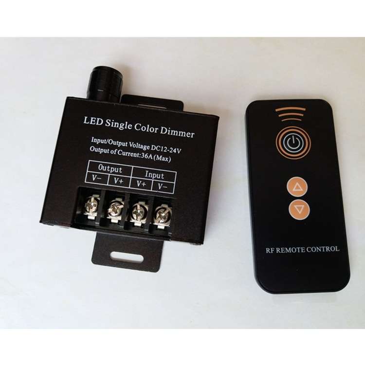LED调光器24V低压LED卷帘灯带卤素钨丝灯旋钮+遥控调光开关12V36A