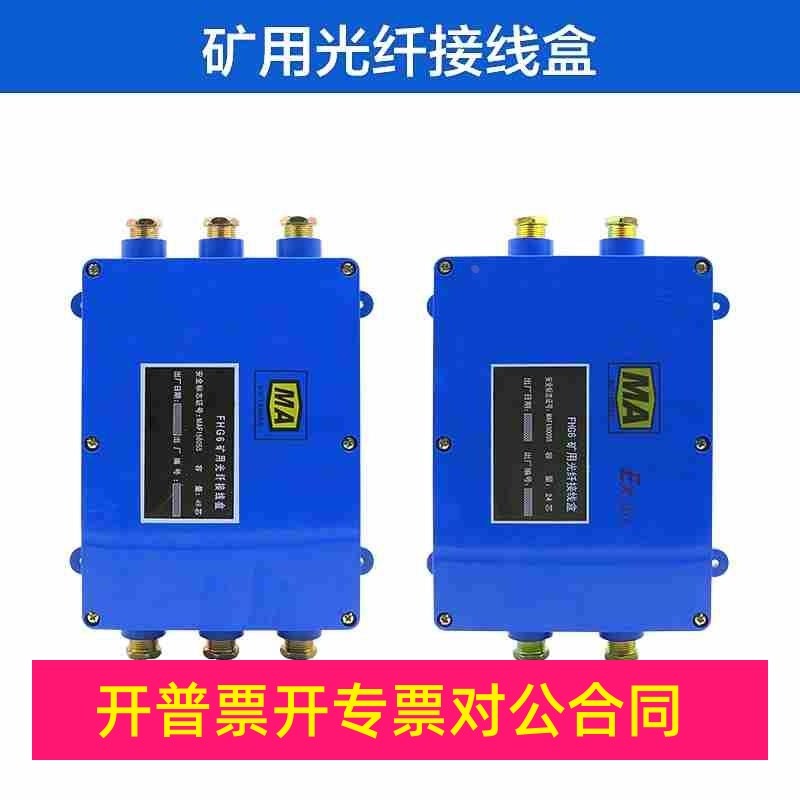 二进二出矿用本安型防爆光纤接线盒FHG4光缆分线P盒4通24芯FHG6