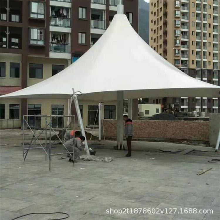 遮阳挡雨停车蓬小区电动车棚遮阳棚景区公园景观膜结构停车棚子