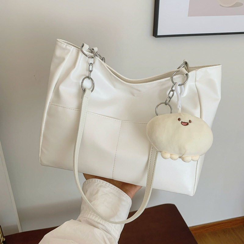 高级感百搭女包2024新款斜挎手提通勤托特包大容量学生上课单肩包