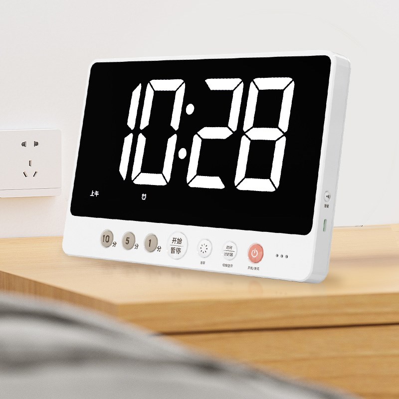 大屏数字时钟带计时器定挂墙磁吸充电电视柜N台式电子闹钟直播秒