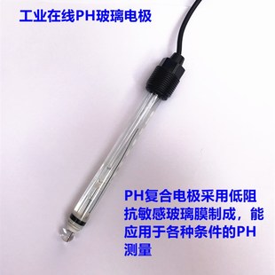玻璃PH电极d 工业在线ph计电极 PH检测探头 耐腐蚀 耐酸 耐碱ph