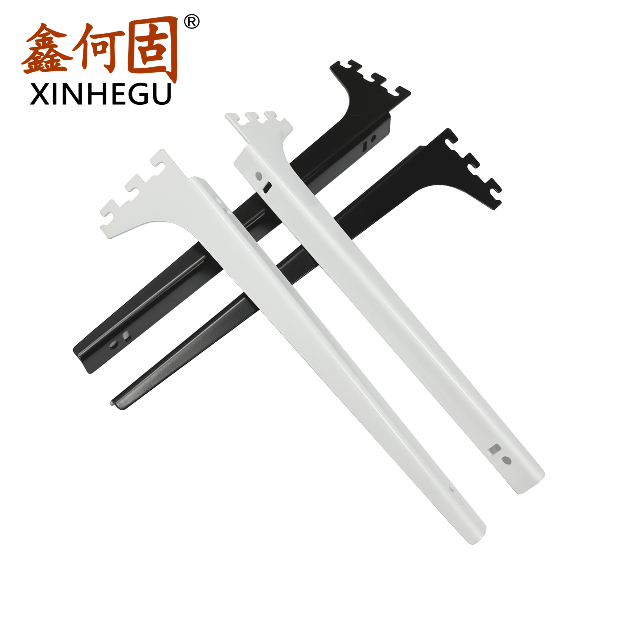 鑫何固黑白色加厚活动隔板托货架