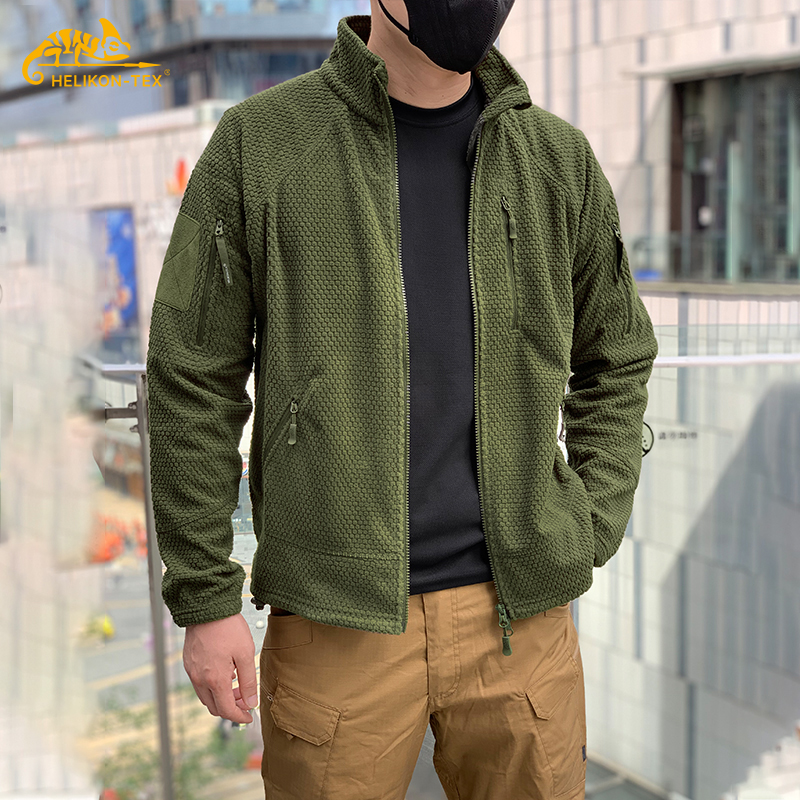 赫利肯L3轻便型方格摇粒绒夹克