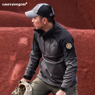 爱默生巨犀软壳抓绒卫衣男套头外套保暖透气机能战术卫衣秋冬休闲