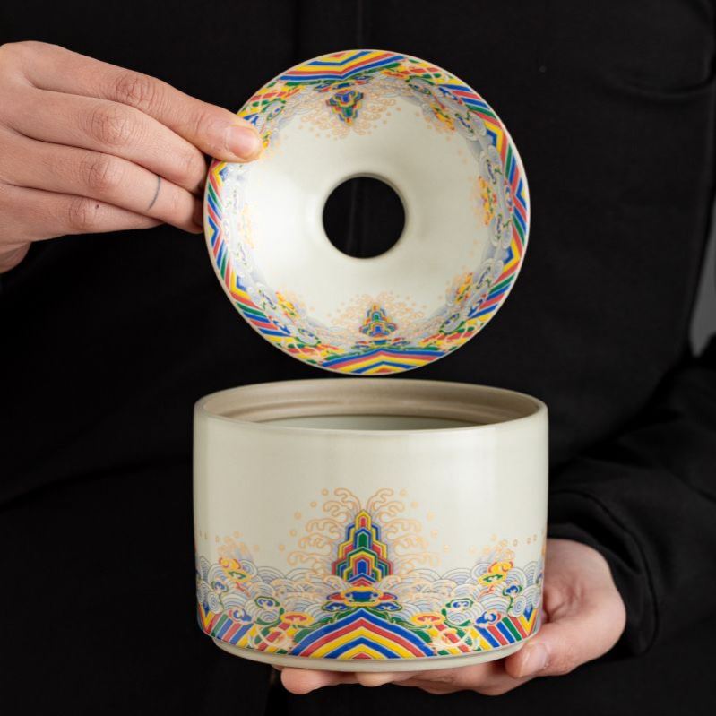 防飞潮流时尚个性漏斗汝高级烟灰缸灰大号窑烟缸客厅家用带盖感式