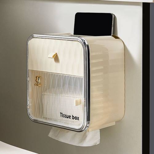 卫生间厕纸盒壁挂式纸巾盒免打孔防水厕所抽纸盒卫生纸卷纸置物架