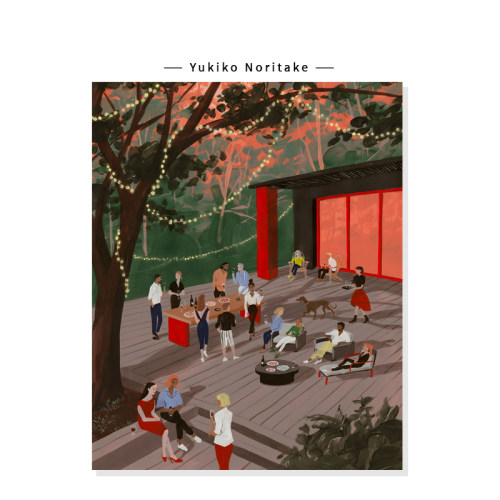 【Yukiko Noritake】野餐户外风景插画氛围感ins风艺术复刻挂画芯