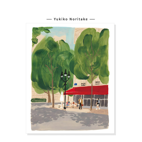 【Yukiko Noritake】法式中古风街景插画复古建筑艺术复刻挂画芯