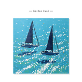 饰挂画芯 一帆风顺海洋风景插画蓝色系复刻艺术装 Gordon Hunt