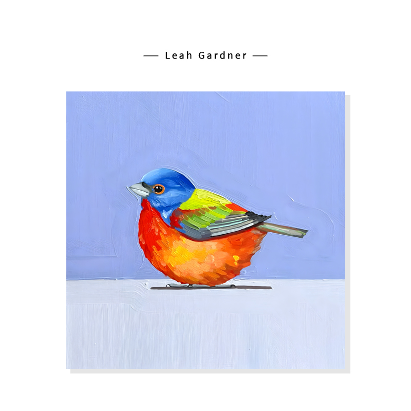 【Leah Gardner】清新治愈系小鸟简约奶油风复刻艺术装饰挂画芯
