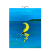 饰挂画芯 静夜风景插画蓝色治愈系创意复刻艺术装 Mulgil Kim