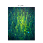 饰挂画芯 生命力风景插画绿色治愈系创意复刻艺术装 Mulgil Kim