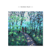 饰挂画芯 树林风景插画绿色系治愈背影复刻艺术装 Gordon Hunt