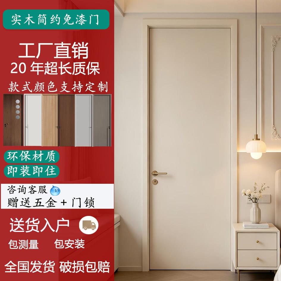 成都实木免漆门ENF级环保卧室门平开门定制门现代简约家用静音门