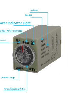 小型可调时间继电器H3Y-2上电延迟控制器220V24V St6P Jsz6限时装