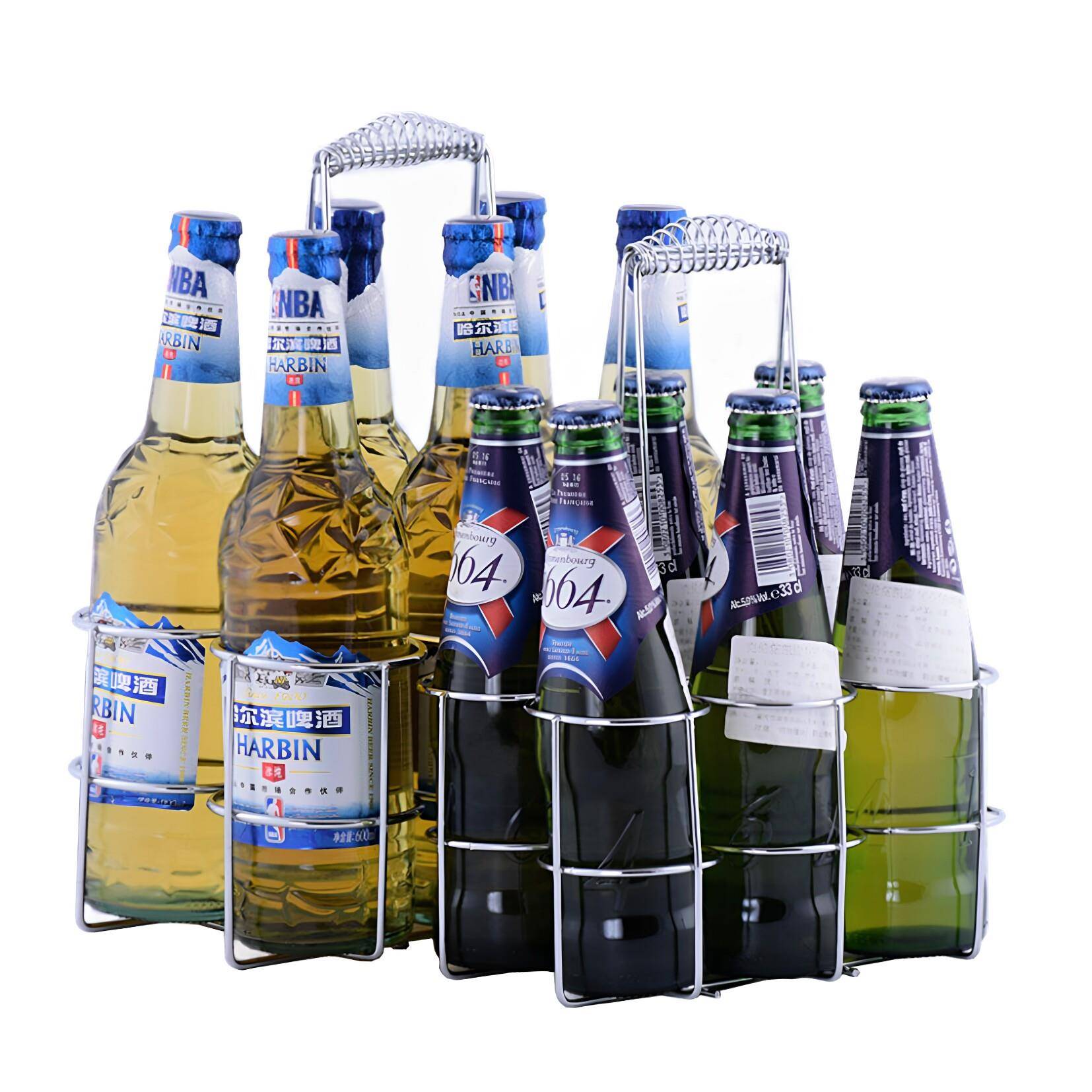 酒吧啤酒提架冰箱啤酒收纳架啤酒展示架烧烤摊啤酒手提架置物架