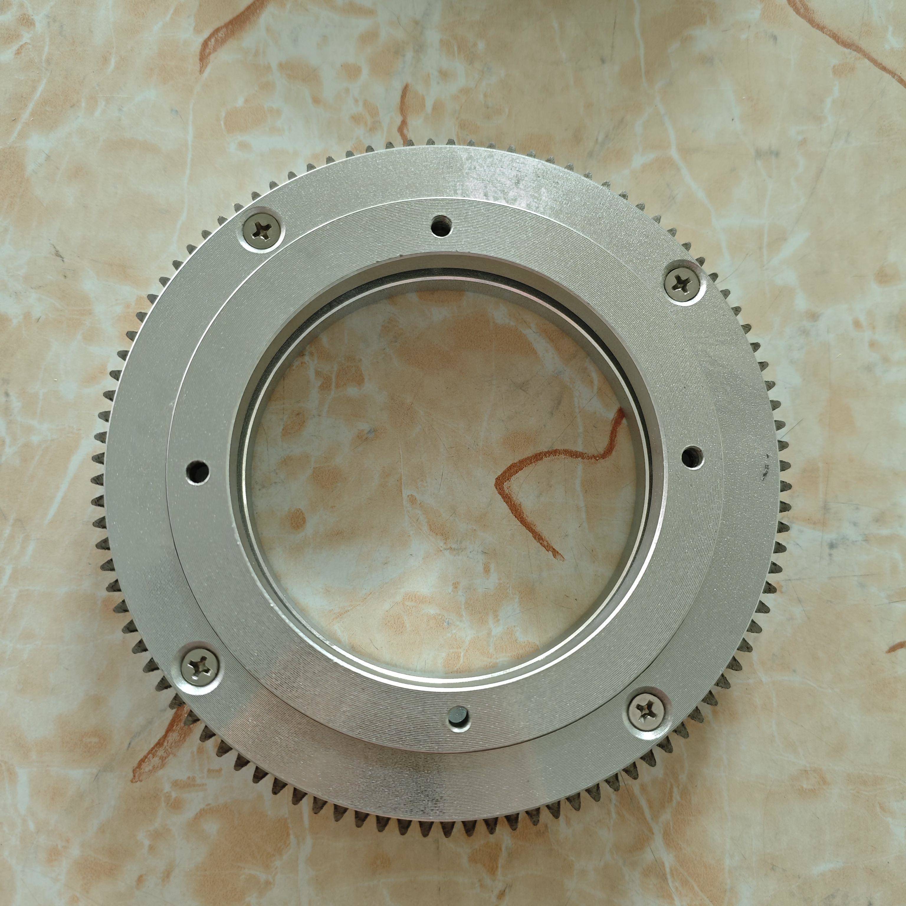 铁齿外电动珺乐光盘转金金属齿轮直播旋转展示台承重铝合静音摄影