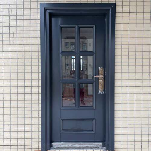 锌合金别墅玻璃阳台后门进户门乡村家用单门农村自建房入户防盗门