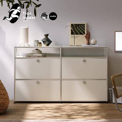 Tide leader中古风模块组合柜茶水柜餐厅置物柜不锈钢斗柜餐边柜