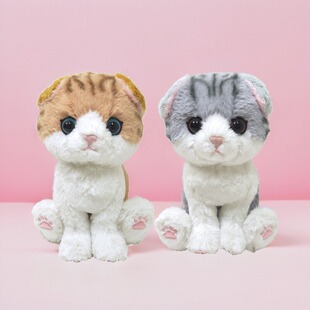 猫咪玩偶sunlemon进口仿真毛绒玩具折耳猫安抚娃娃公仔女生礼物