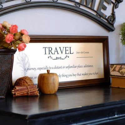 美式 欧式 g古典风格英文字母装饰画 英文箴言挂牌 金色框壁饰壁