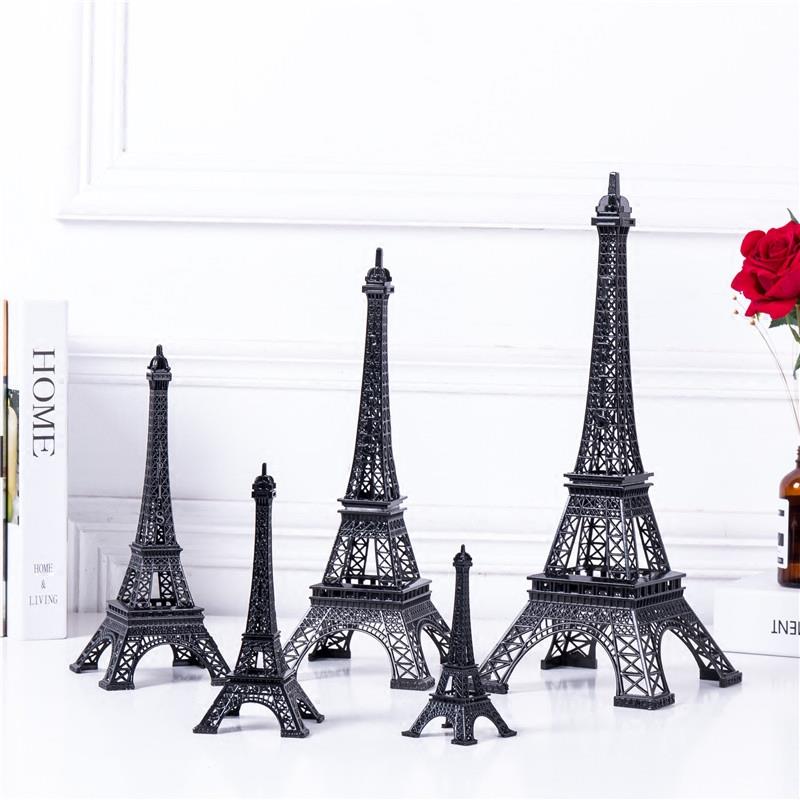 包邮合金艾菲尔铁塔模型桌面摆件纯色摄影道具家居装饰品生日礼物
