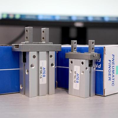 气动手指气缸夹爪单动常开常闭HFTK/HFSK/HFSKL/HFTKL10/20/25/16