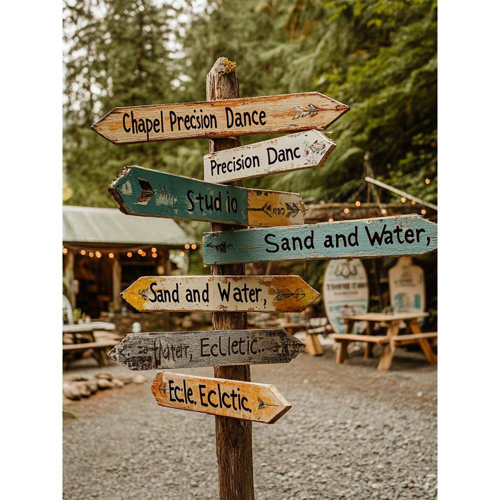 原木箭头标识牌空白DIY手工幼儿园指示牌户外露营景区木质导向牌